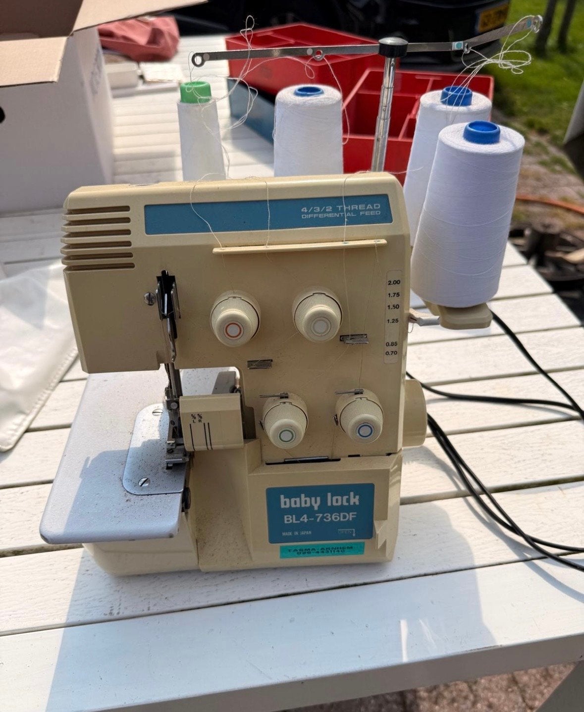 Baby Lock BL4-736DF Lockmachine - Gebruikt, Hobby en Vrije tijd, Ophalen of Verzenden, Gebruikt, Lockmachine, Overige merken