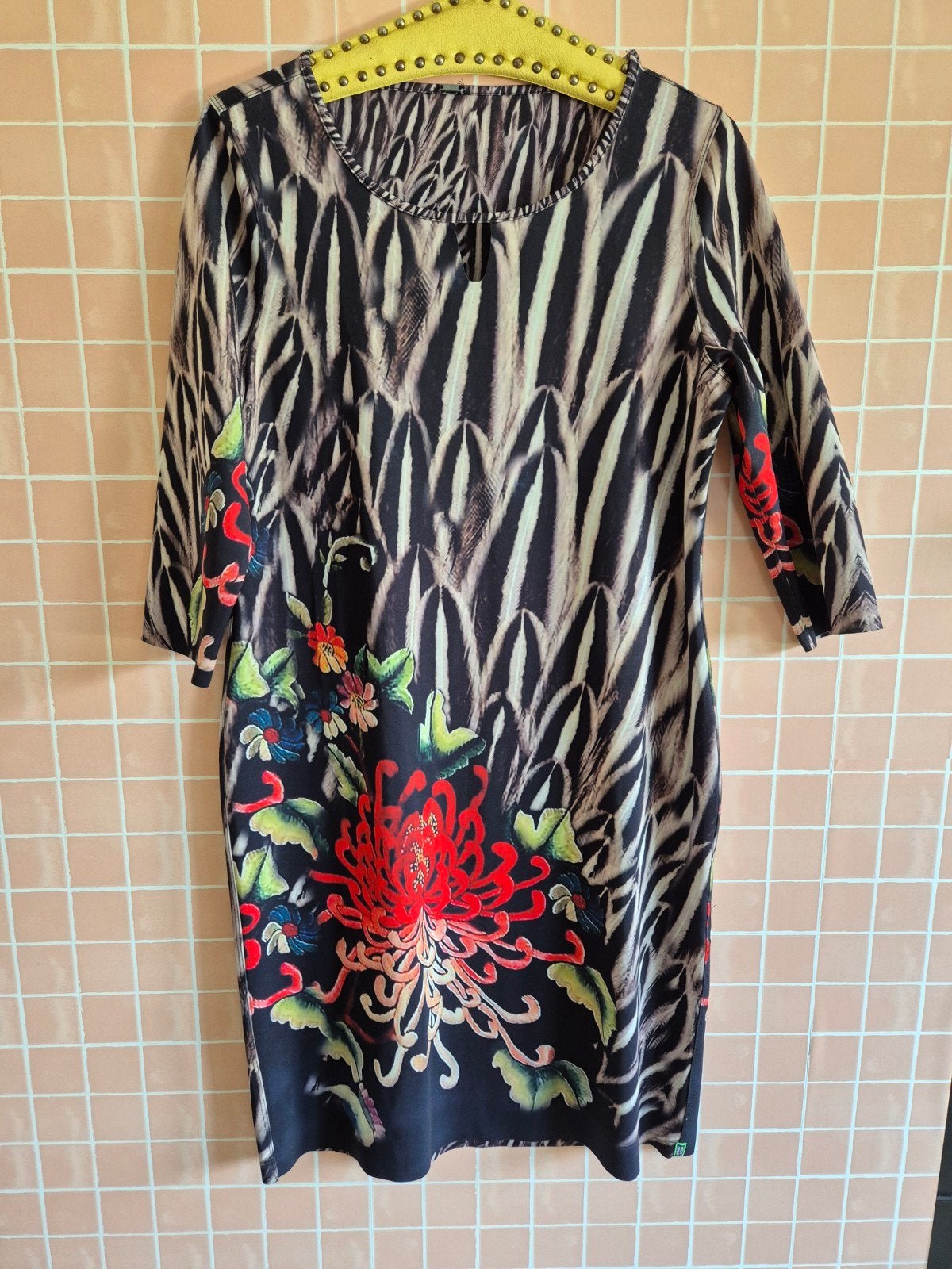 Lizzy&Coco Reversible Jurk L met Print, Kleding | Dames, Meerkleurig, Ophalen of Verzenden, Zo goed als nieuw, Knielengte
