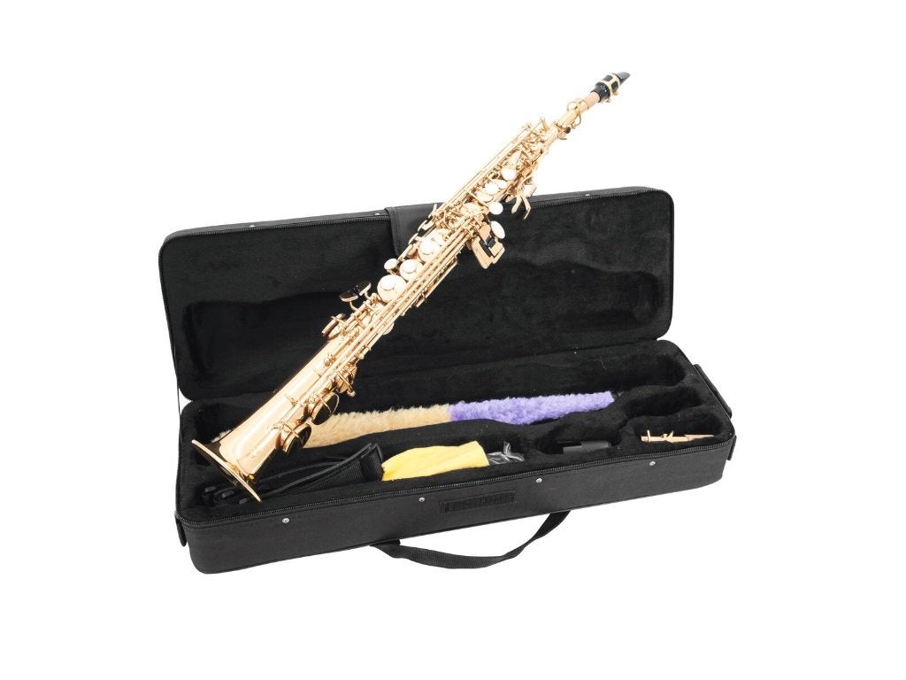 DIMAVERY SP-10 Bb Soprano Saxophone gold, ., Saxofoon, Nieuw, Ophalen of Verzenden