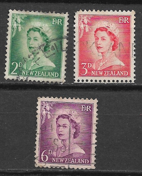 New Zealand 1955 Def serie koningin Elizabeth II, Ophalen of Verzenden, Gestempeld