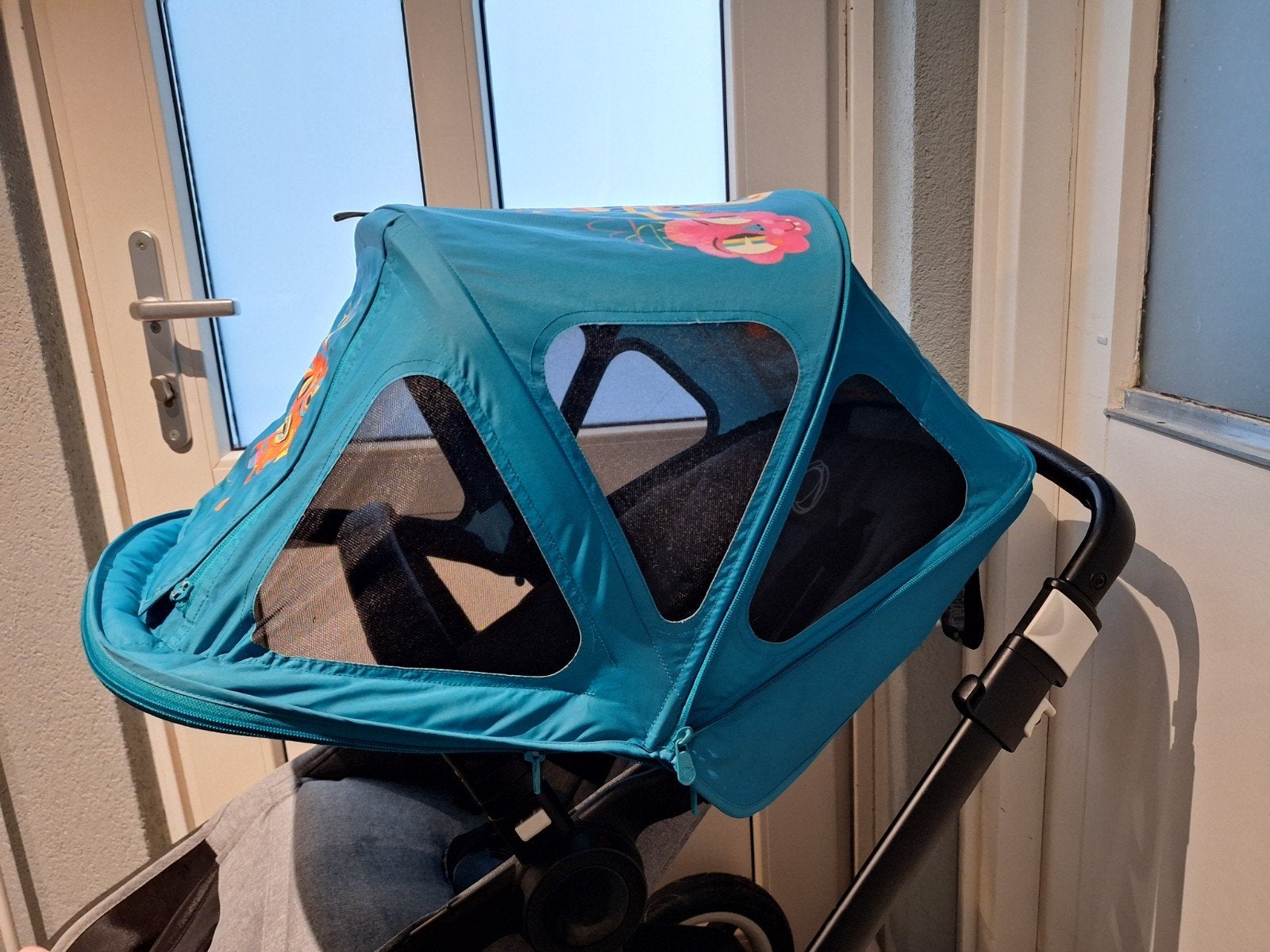 Bugaboo Buffalo Breezy Zonnekap | Turquoise Print, Kinderen en Baby's, Ophalen