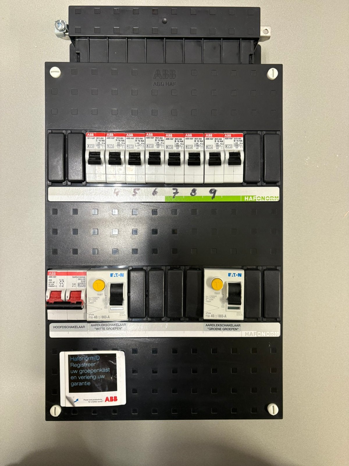 Groepenkast 1-fase met 8 groepen, Doe-het-zelf en Verbouw, Ophalen of Verzenden, Zo goed als nieuw, Abb, Abb