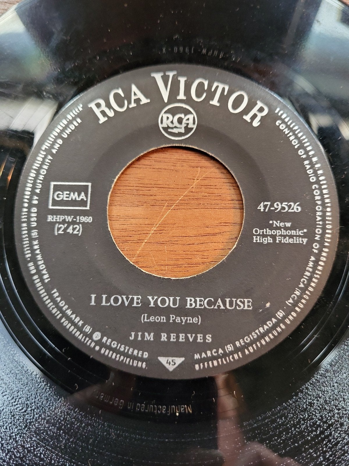 Jim Reeves- I Love You Because (b2), Ophalen of Verzenden, Gebruikt, Pop