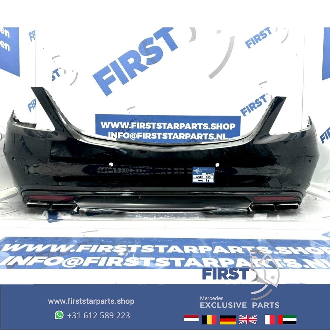 W222 S63 AMG ACHTERBUMPER S KLASSE BUMPER COMPLEET 2013-2020, Gebruikt, -, Ophalen of Verzenden, Achter