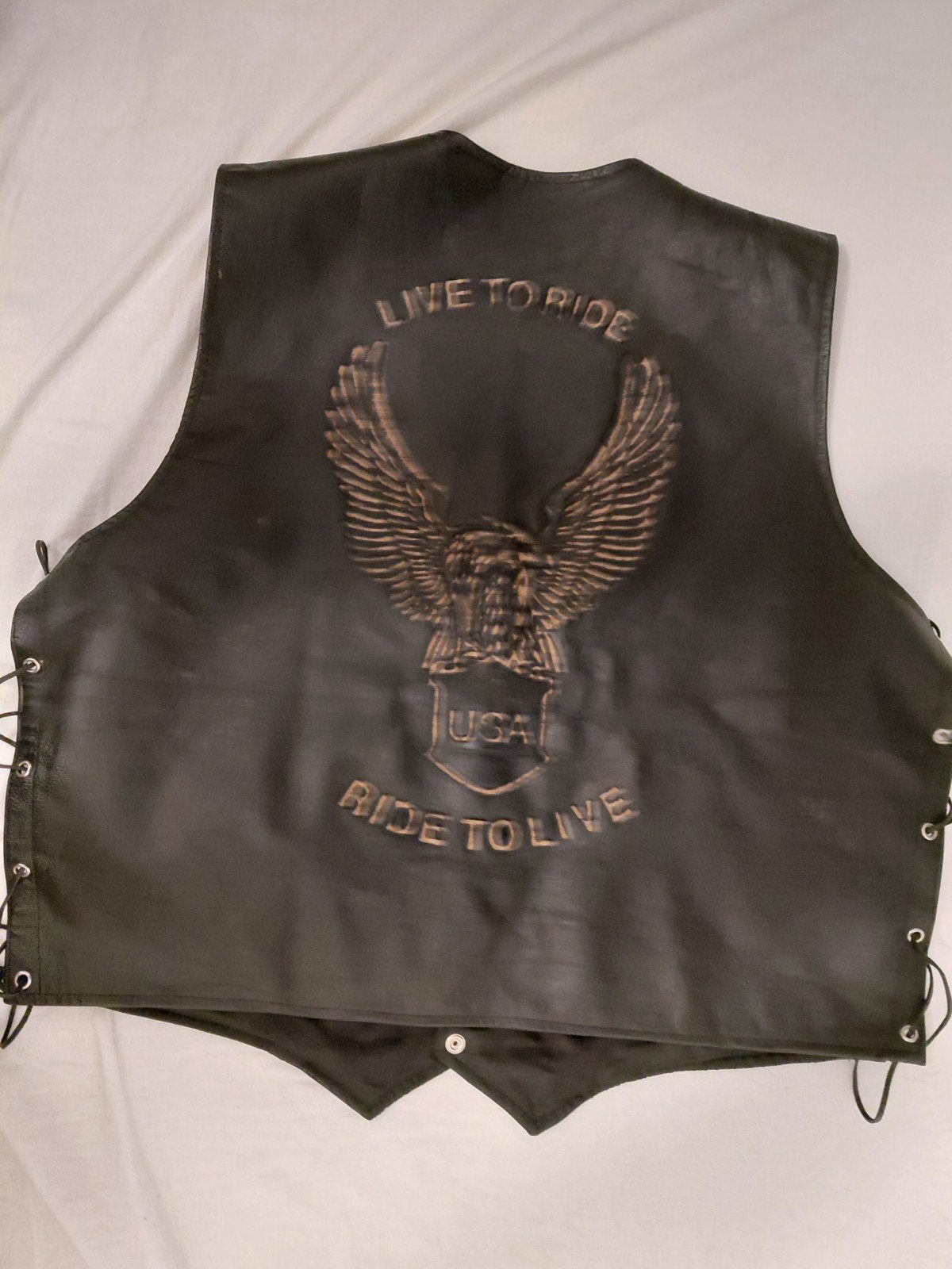 leren gilet 4 xl ride to live h/d, Ophalen of Verzenden, Tweedehands, Dames, Jas | leer