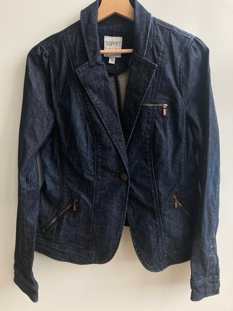 Denim, spijkerstof blazer, jasje, vest van Esprit mt. 36/38, Blauw, Ophalen of Verzenden, Zo goed als nieuw, Maat 36 (S)