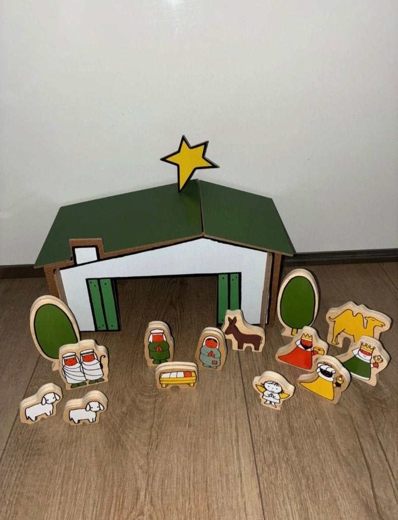 Houten speelgoed kerststal dick bruna, Ophalen of Verzenden, Gebruikt, Overige typen