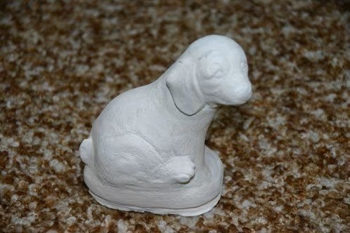Hondje van Gips, Ophalen of Verzenden, Zo goed als nieuw, Hond of Kat, Beeldje of Figuurtje