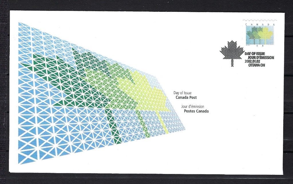 Canada FDC MI. 2026 mapple leaf coil 2002, Ophalen of Verzenden, Onbeschreven, Rest van de wereld