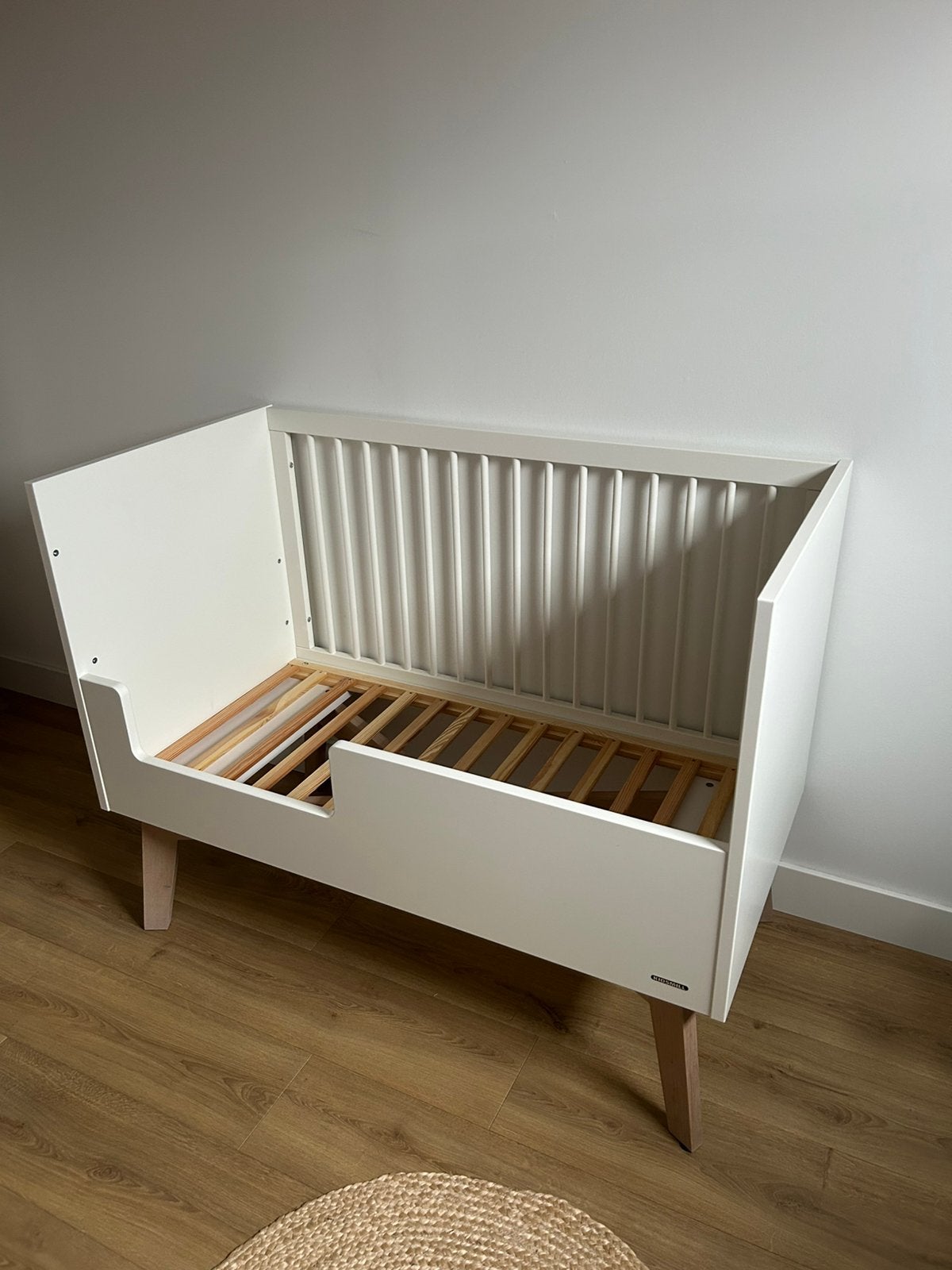 Kidsmill Sixties ledikant/peuterbed en commode, Ophalen, Gebruikt, Minder dan 140 cm, Matras
