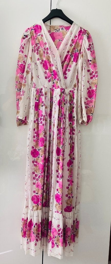 Vintage 1975 maxi (trouw) boho Ibiza jurk dames katoen roze, Kleding | Dames, Jurken, Ophalen of Verzenden, Zo goed als nieuw