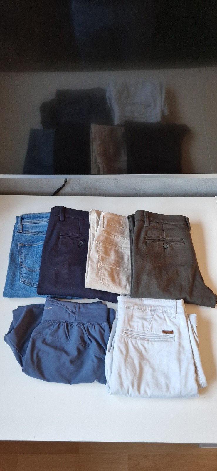 Broeken (maat S) 27/32 en 28/32, Kleding | Heren, Ophalen of Verzenden, Zo goed als nieuw, Maat 46 (S) of kleiner, Blauw