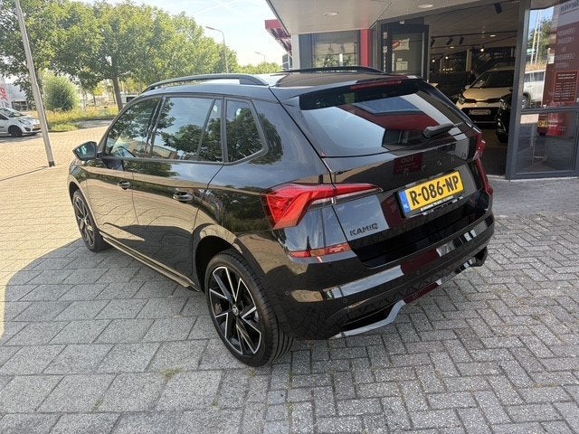 Skoda Kamiq 1.0 TSI Monte Carlo Edition | Navi | Camera | Pa, Auto's, Stof, Gebruikt, Zwart, 630 kg