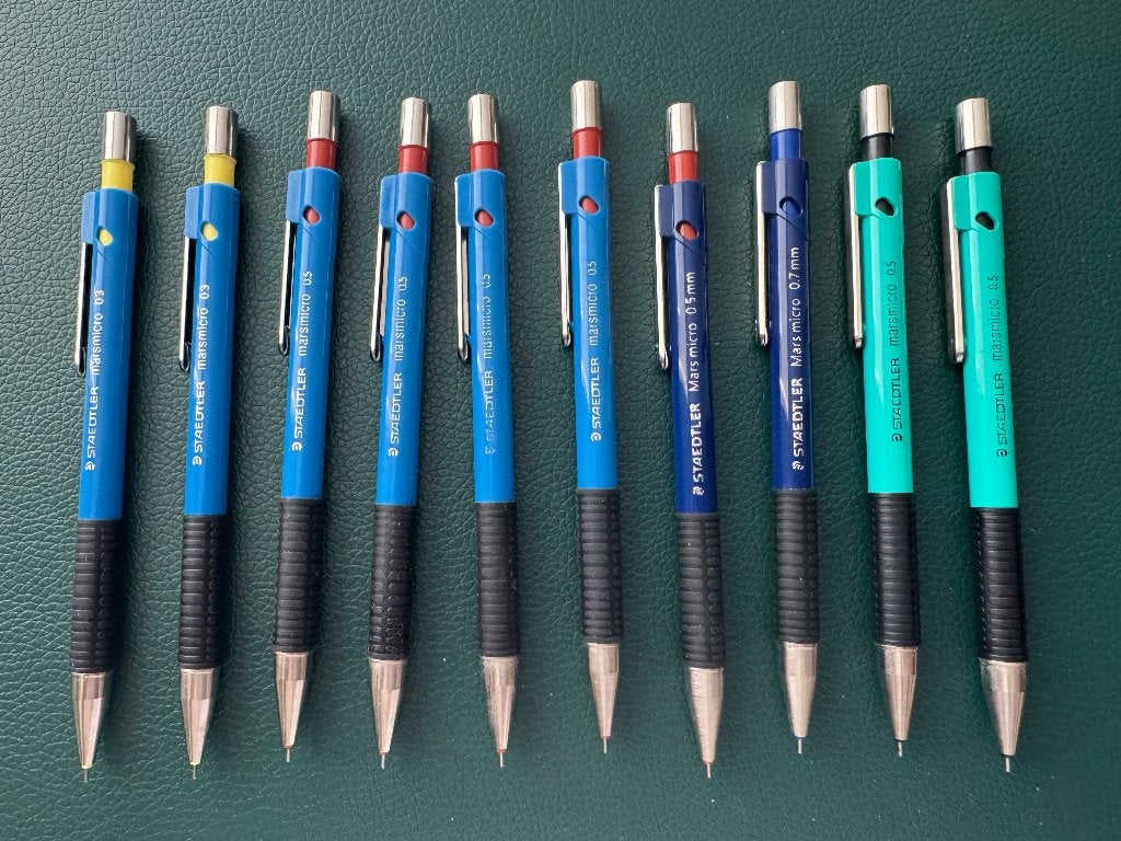 Staedtler vulpotloden (teken)pennen Marsmicro, Mars prof e.a, Ophalen of Verzenden, Zo goed als nieuw