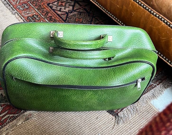 Originele Vintage Reistas, Ophalen of Verzenden, Gebruikt, Groen