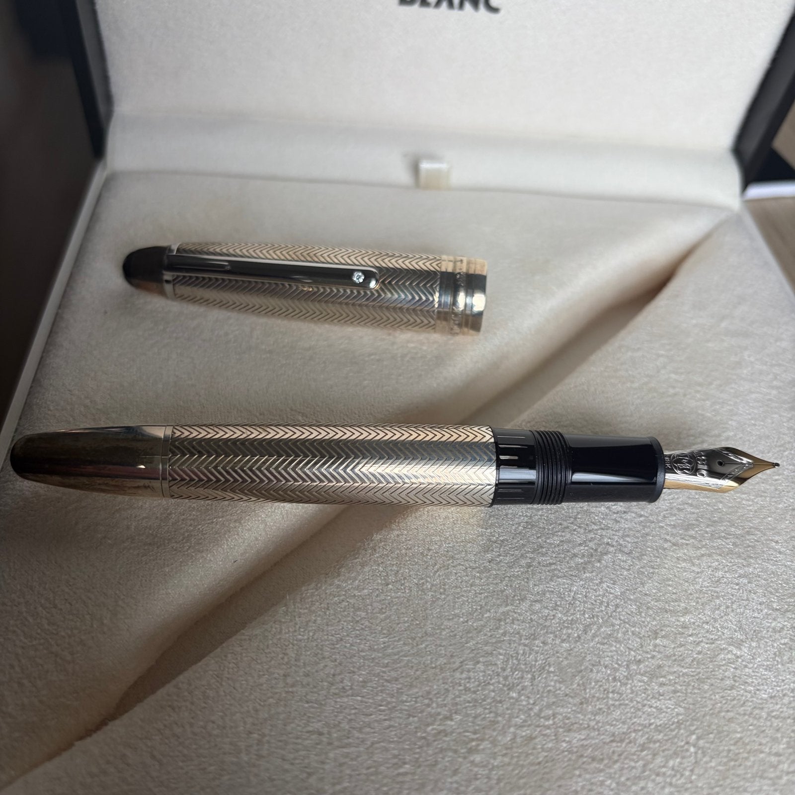 Montblanc Meisterstück LeGrand Solitaire Silver Barley vulpe, Ophalen, Nieuw, Vulpen, Mont Blanc