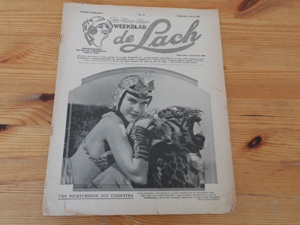 Weekblad de lach - juli 1935, Ophalen of Verzenden, Gelezen, Muziek, Film of Tv