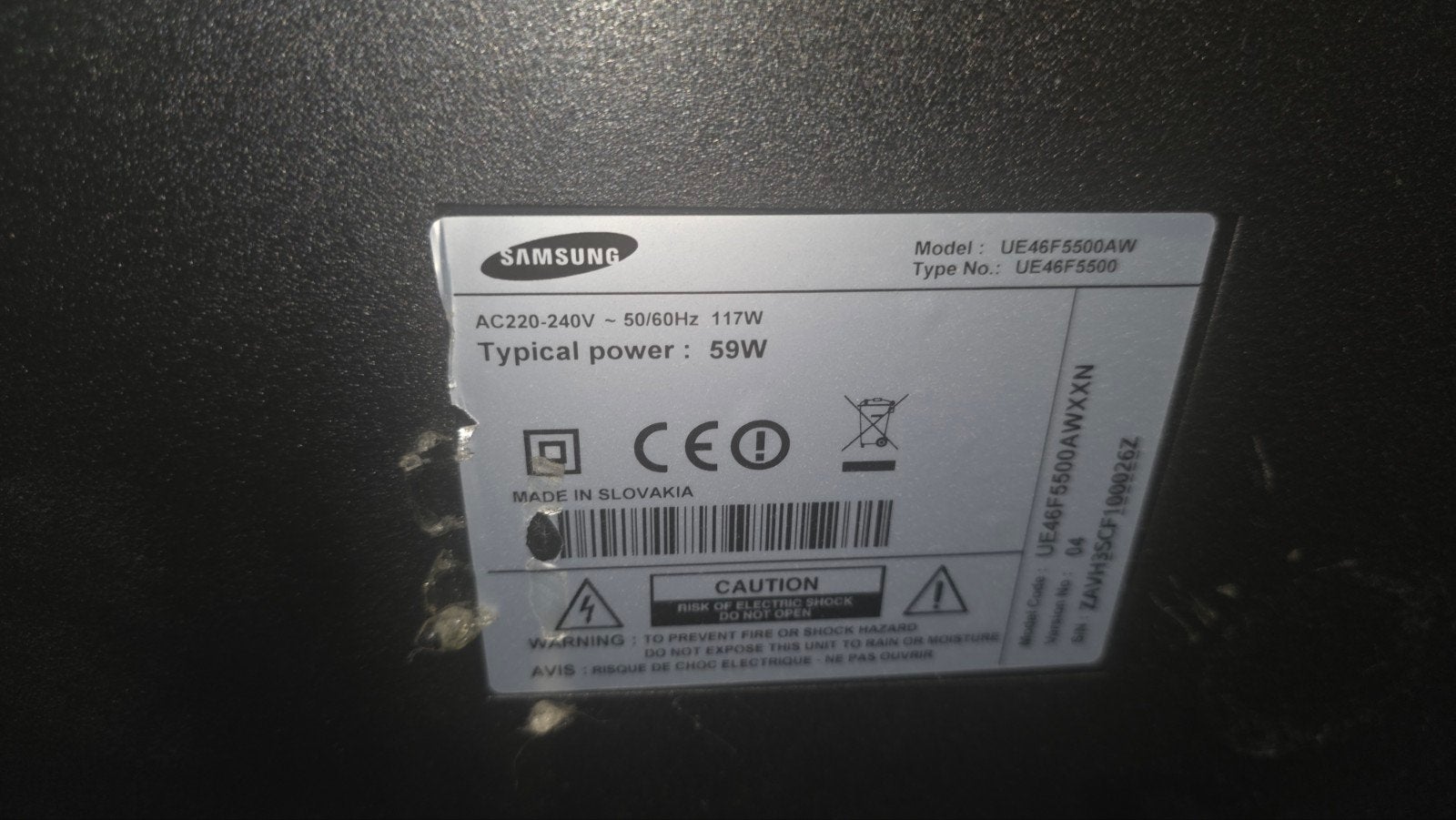 TV met kuren Samsung UE46F5500AW 46 inch Full HD Smart TV, LED, 50 Hz, Ophalen of Verzenden, Samsung