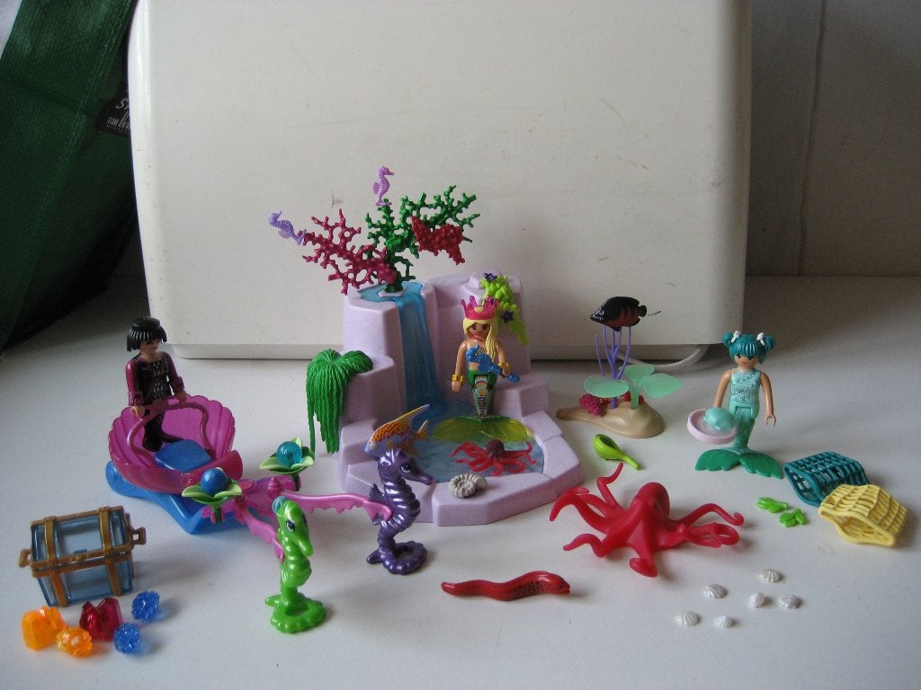 playmobil set zeemeerminnen bij waterval en zeedieren, Ophalen of Verzenden, Zo goed als nieuw
