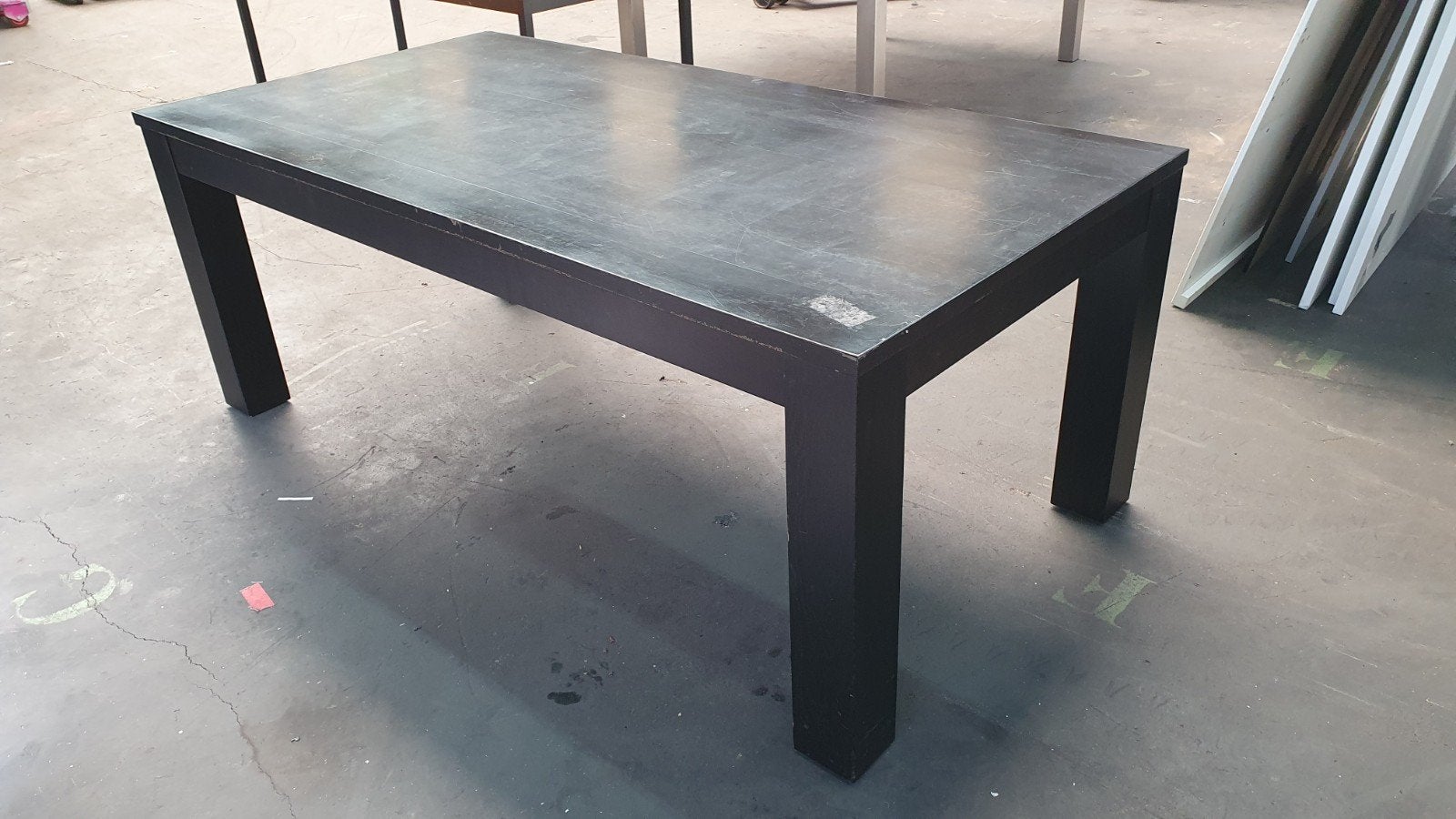 Zware massief houten horeca/kantine leestafel 200x100x75cm, Huis en Inrichting, Ophalen, Rechthoekig, 200 cm of meer