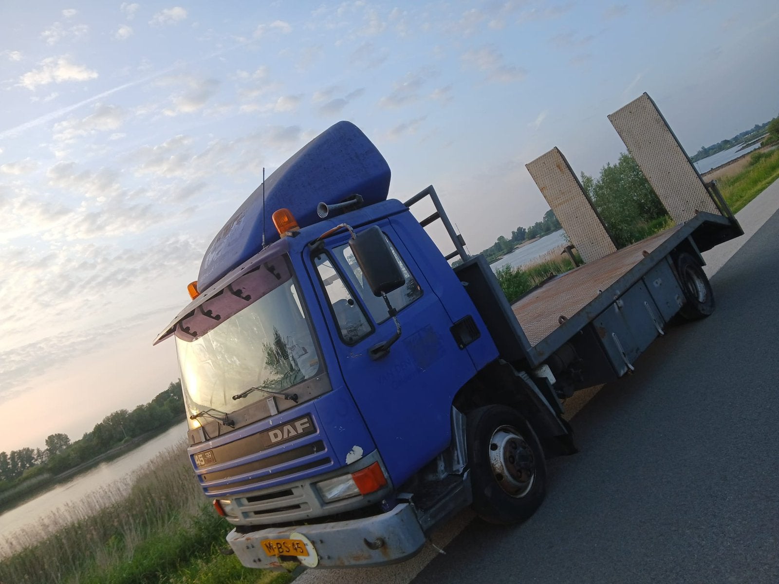 Daf 45 130 turbo MMBS landbouwvoertuig vrachtauto, Ophalen
