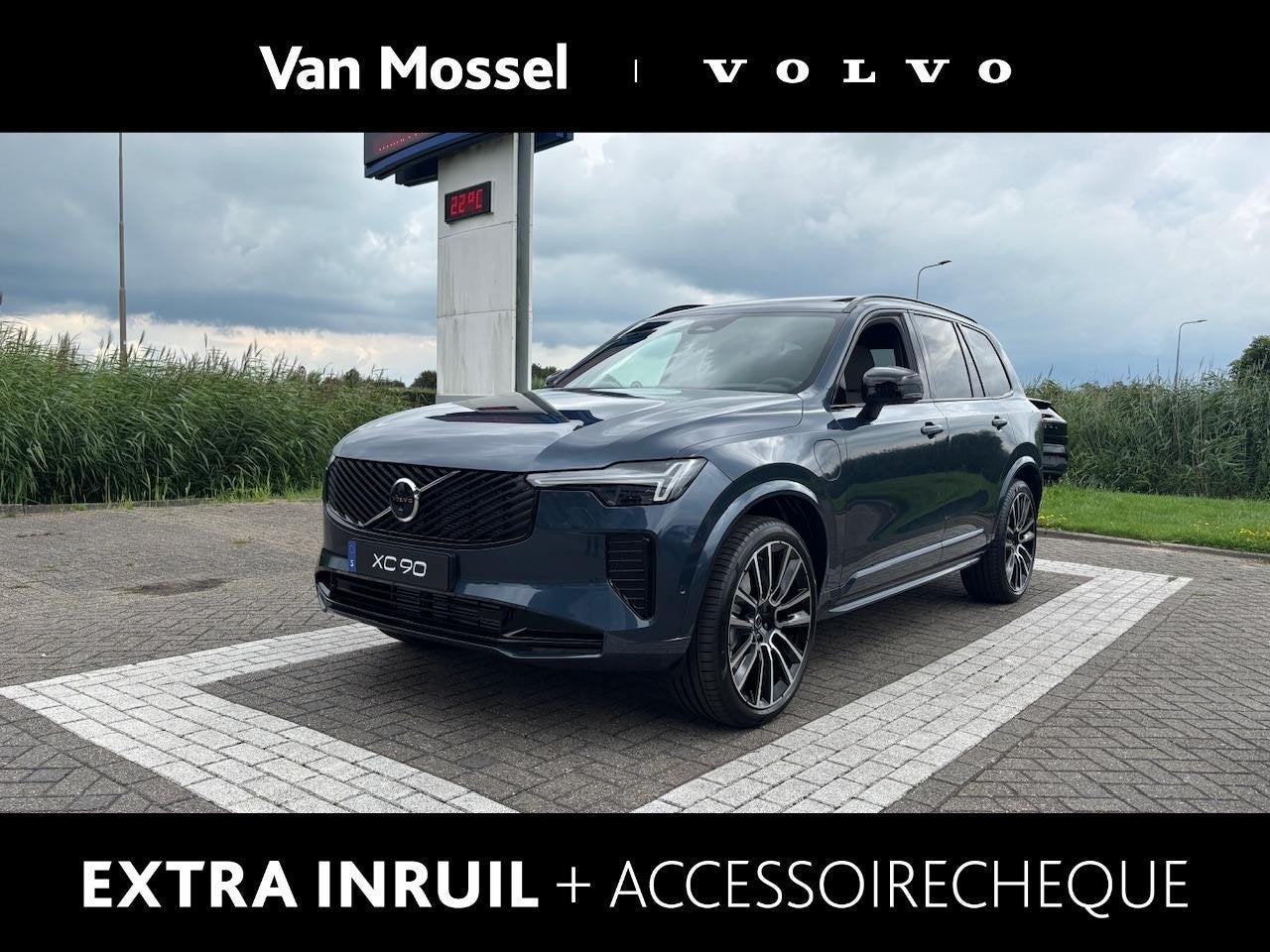 Volvo XC90 T8 Ultra Dark Luchtvering | Stoelmassage | 22 Inc, Auto's, Stof, Huisgarantie, Met garantie (alle), Blauw
