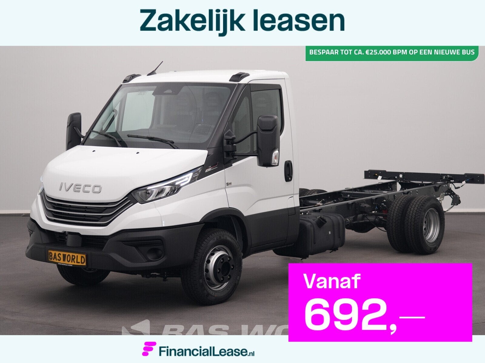 Iveco Daily 72C21 Automaat 4100wb Luchtvering CarPlay ACC LE, Automaat, Stof, Euro 6, 4 cilinders