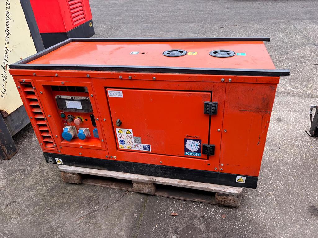 Europower 10 kVA kubota noodstroom weinig draaiuren, Ophalen of Verzenden, Zo goed als nieuw, Dieselolie