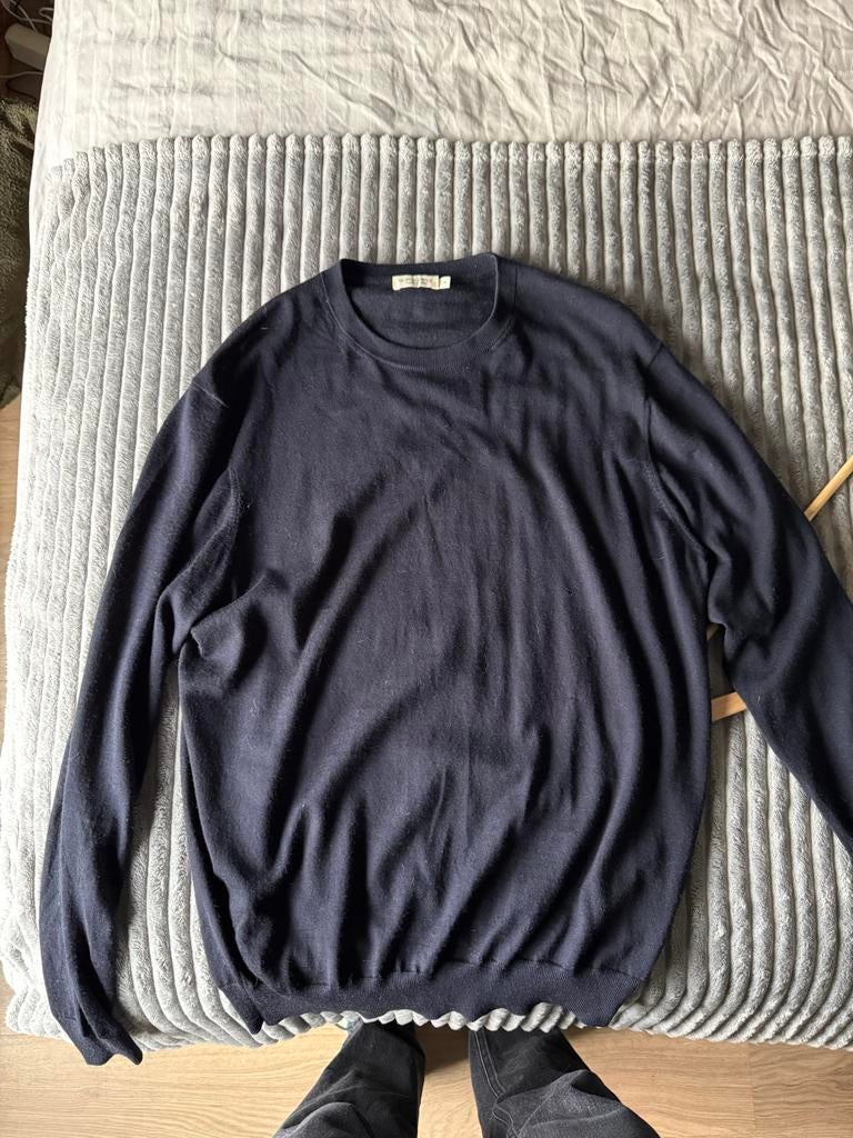 Suitsupply Merinowol Trui - Donkerblauw - Maat XL, Ophalen of Verzenden, Zo goed als nieuw, Maat 56/58 (XL), Blauw