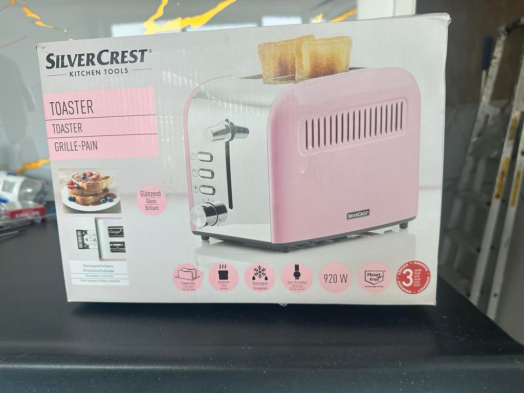 Roze SilverCrest Broodrooster - Nieuwstaat!, Ophalen, Zo goed als nieuw, Meer dan 8 standen