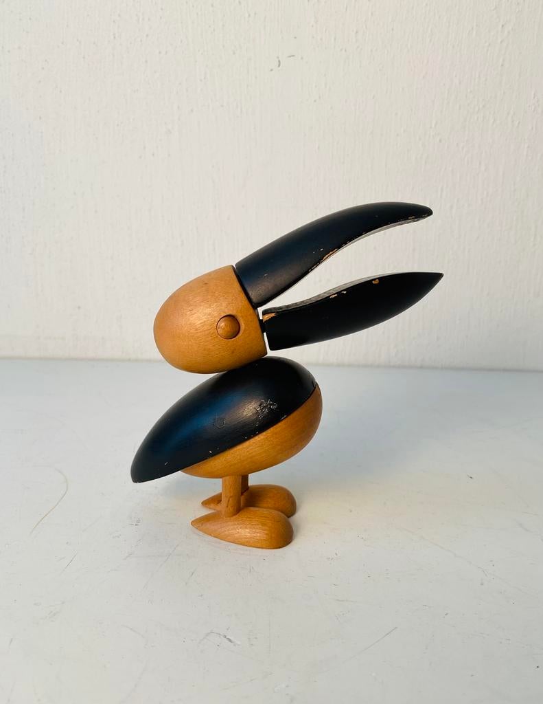 Pelikaan van beukenhout design Gunnar Flørning, Gebruikt, Denemarken, Ophalen of Verzenden, Onbekend