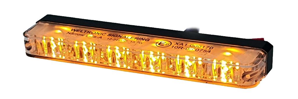 Led flitsers Amber R65 Weltronic Narrow line, Ophalen of Verzenden, Zo goed als nieuw