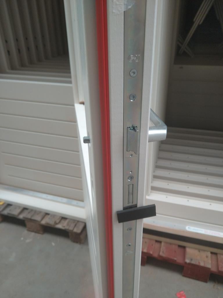 Kozijn met achterdeur hardhout, Doe-het-zelf en Verbouw, Deuren en Horren, 215 cm of meer, Nieuw, Buitendeur, Hout