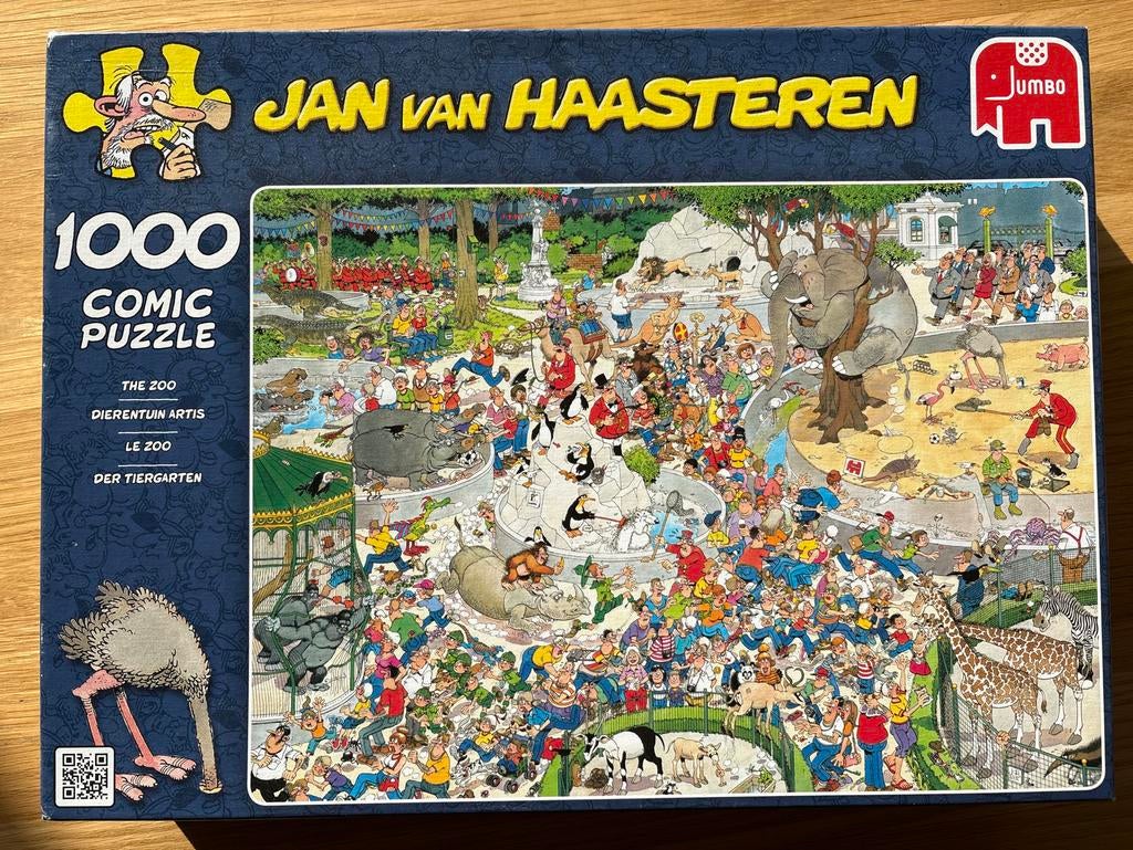 Jan van Haasteren - Dierentuin Artis - 1000 stukjes, Ophalen, 500 t/m 1500 stukjes, Zo goed als nieuw, Legpuzzel