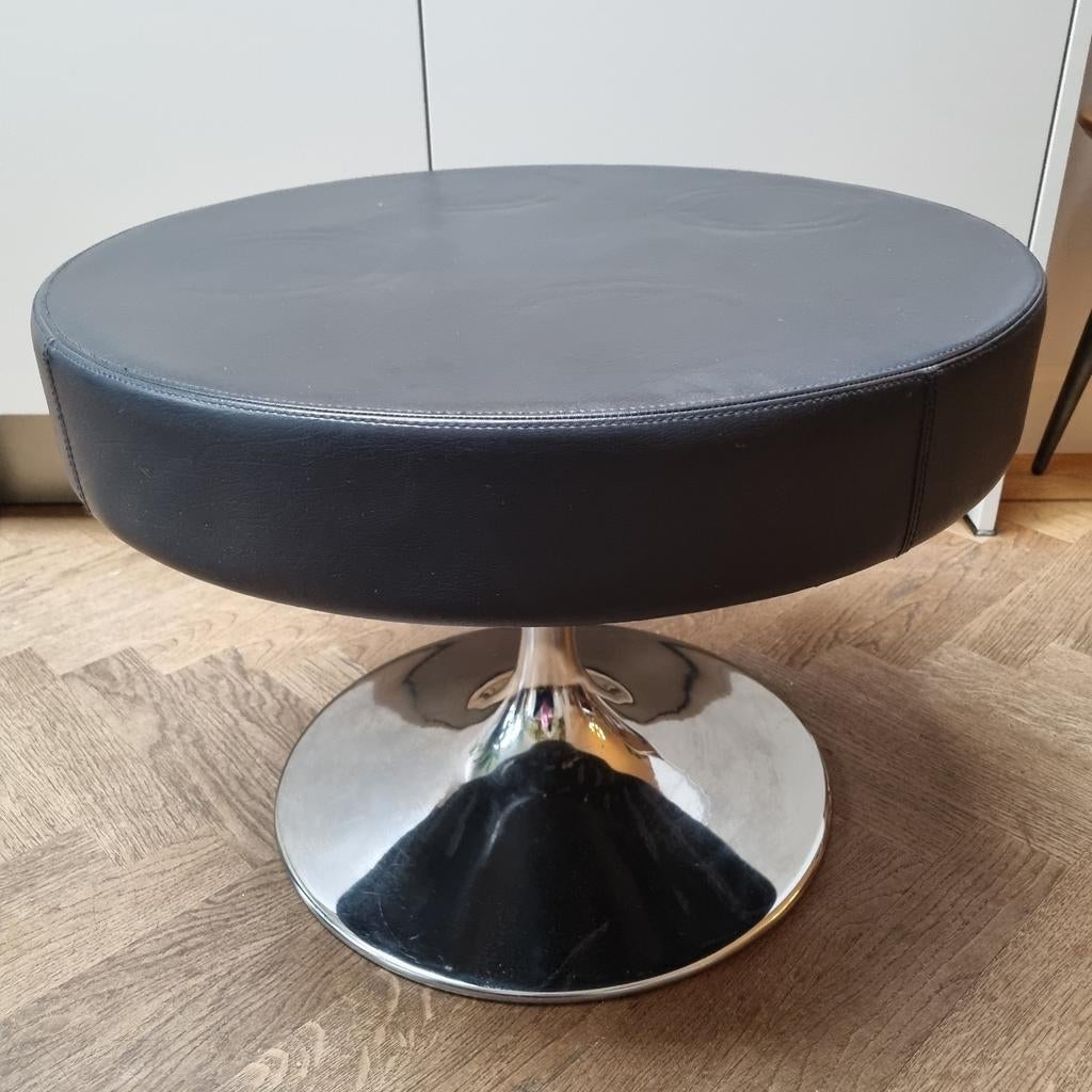 Vintage Börje Johanson 'Satellite' Tafel/Hocker, Ophalen, Gebruikt, Mid-Century Modern, Leer
