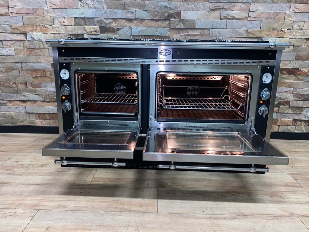 Luxe J.Corradi Fornuis 6 pits + grill 2 ovens 150 cm breed, 60 cm of meer, Grill, Ophalen of Verzenden, Zo goed als nieuw