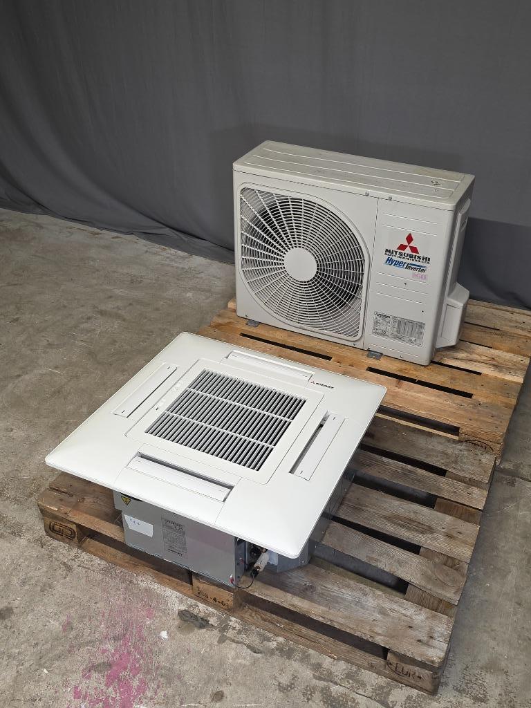 Mitsubishi Heavy Hyper Inverter cassette 5 kW 60x60 airco, Koelen en Ontvochtigen, Timer, 3 snelheden of meer, Ophalen of Verzenden