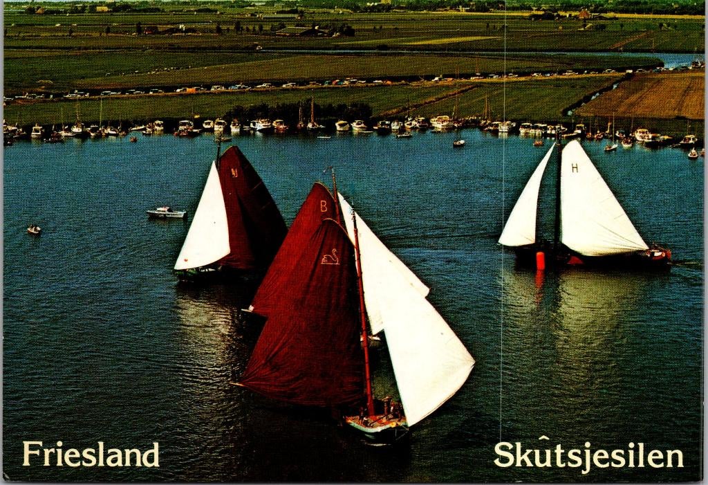 Skûtsjesilen Friesland - 6 ansichtkaarten, Ophalen of Verzenden, 1980 tot heden, Ongelopen, Friesland