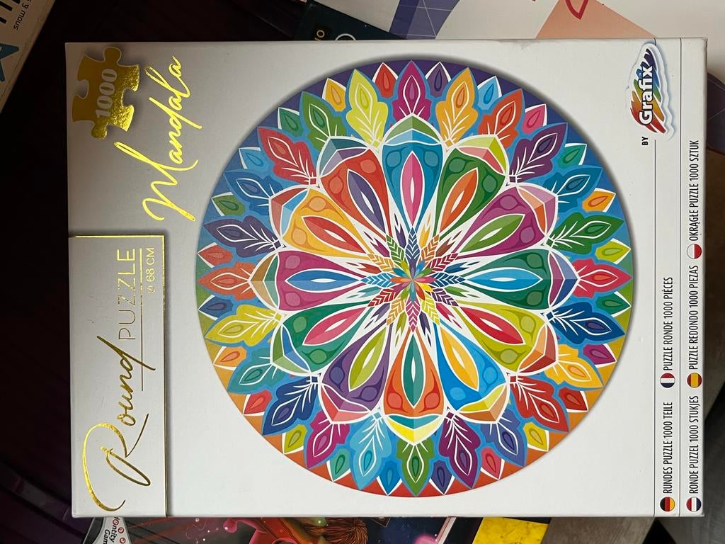 Grafix Mandala Legpuzzel - 1000 Stukjes, Hobby en Vrije tijd, Denksport en Puzzels, Ophalen of Verzenden, 500 t/m 1500 stukjes