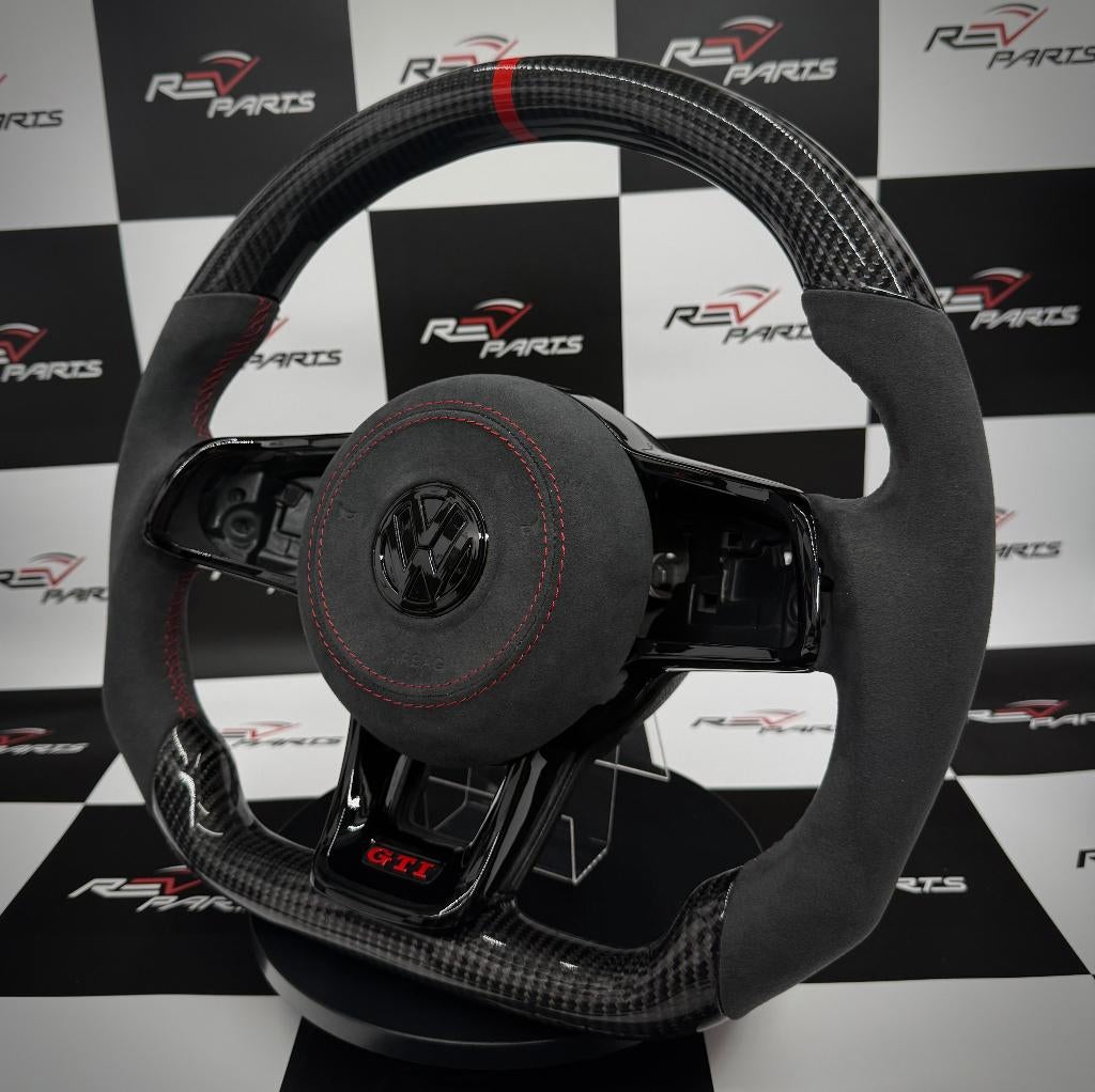 Stuur op maat Volkswagen carbon forged GTI leer alcantara, Auto diversen, Tuning en Styling, Ophalen of Verzenden, ., ., .