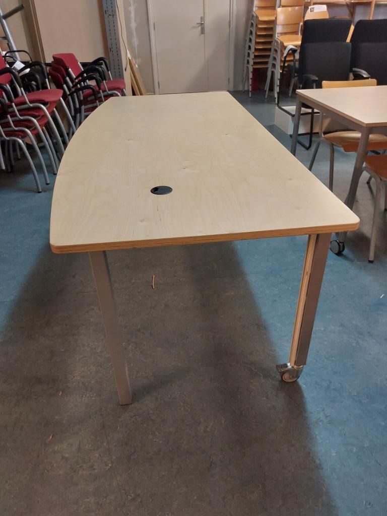 Verrijdbare kantine tafel / werktafel, zeer stabiel 190x88cm, Overige houtsoorten, Gebruikt, 50 tot 100 cm, 100 tot 150 cm