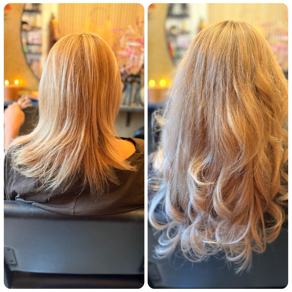 Complete haarverlenging  100 ext 55 cm 275 euro all in 🌸🌼, Diensten en Vakmensen, Kappers en Thuiskappers, Hairextensions, Knippen