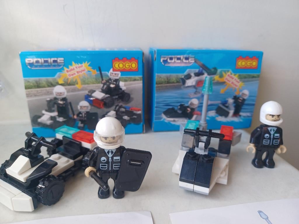 2 sets Magibrix bouwstenen politiewagen en politieboot, Ophalen of Verzenden, Zo goed als nieuw, Overige merken