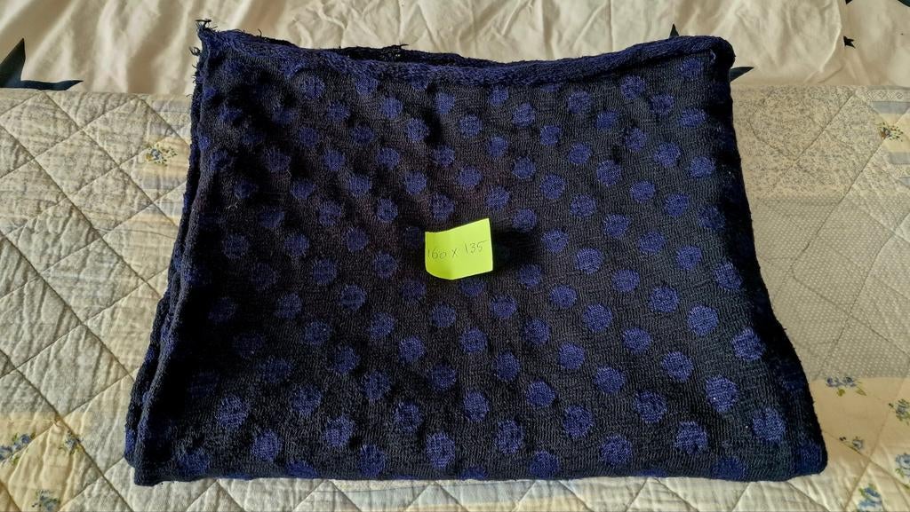 Lap stof zwart met blauwe dots, Hobby en Vrije tijd, Naaien en Fournituren, Ophalen of Verzenden, Nieuw
