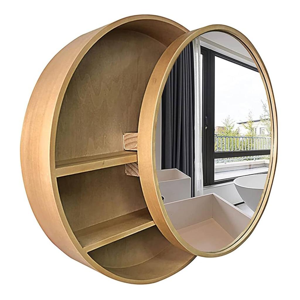 Ronde schuifspiegel  spiegelkast 50 cm doorsnede AANBIEDING, Sanitair-online.eu, Sanitair-online.eu, Overige typen, Nieuw