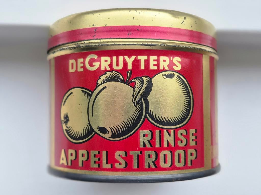 De Gruijter's Prima Rinsche Appelstroop blik, Verzamelen, Blikken, Ophalen of Verzenden, Gebruikt, Overige