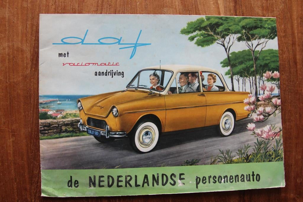 Oude autofolder DAF variomatic 1958, Ophalen of Verzenden, Gelezen, Overige merken