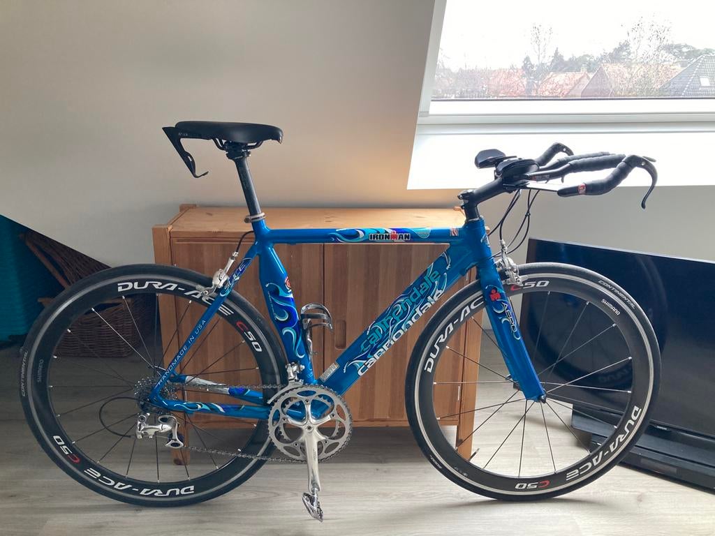 Cannondale tijdritfiets Slice met Mavic Aksium wielen mt 54, Fietsen en Brommers, Fietsen | Racefietsen, 28 inch, Velgrem, Aluminium