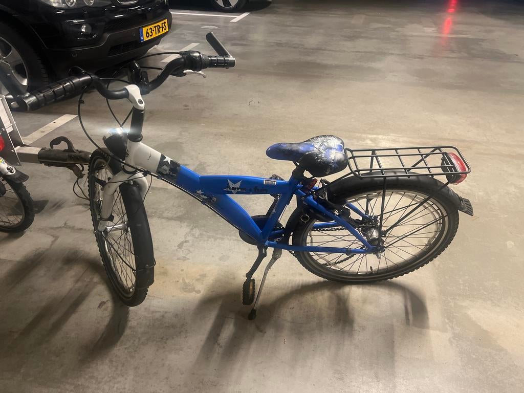 Blauwe kinderfiets - Gebruikt, Ophalen, Gebruikt, 20 inch, Handrem