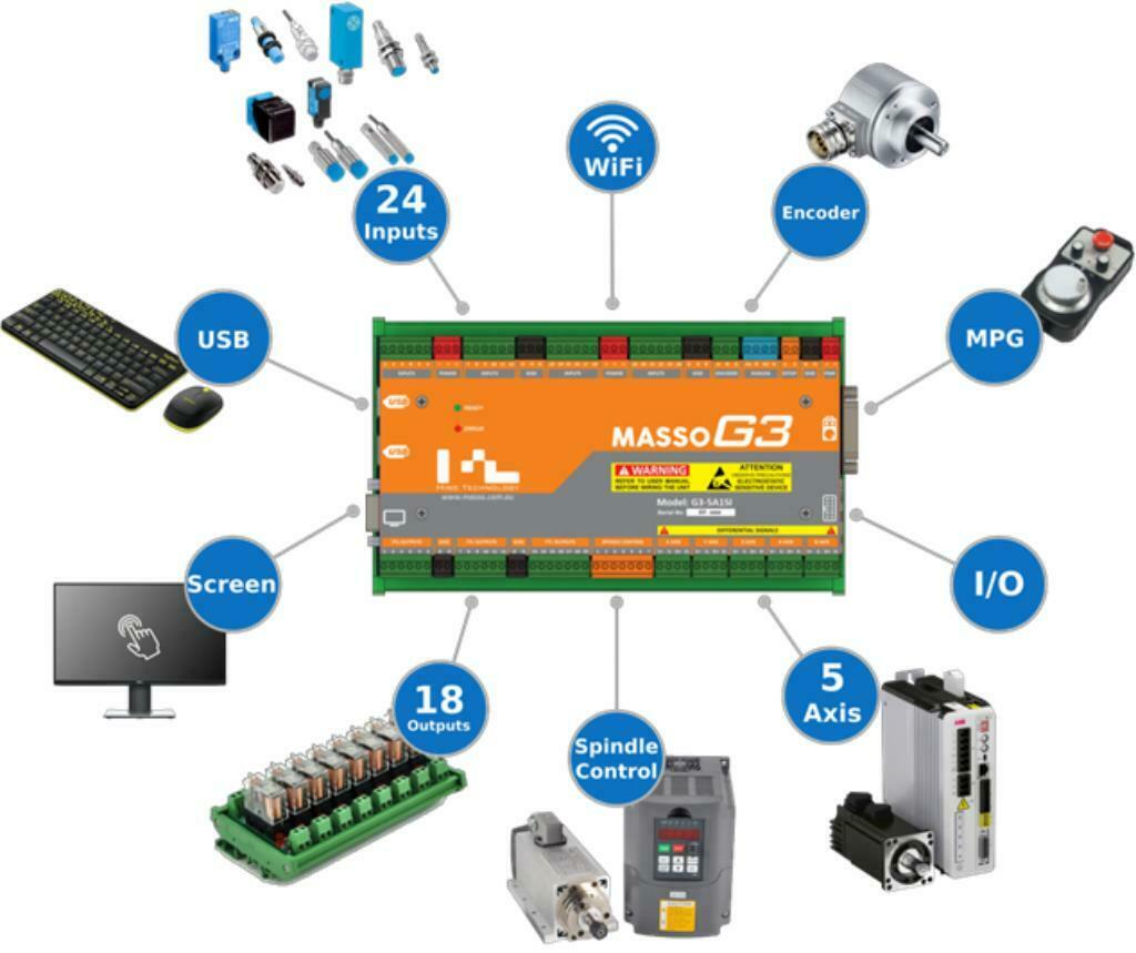 MASSO TOUCH, CNC frees, draai en plasma controller, Ophalen of Verzenden, Nieuw